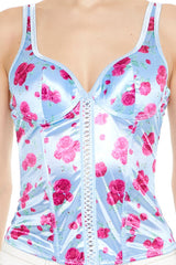 Rose Print Bustier Tank Top