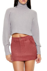 Cropped Turtleneck Sweater