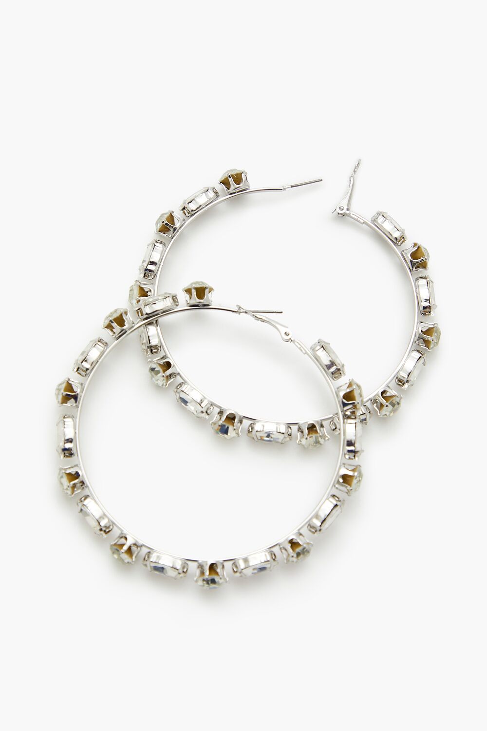 Faux Gem Hoop Earrings