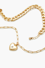 Rhinestone Heart Bracelet Set
