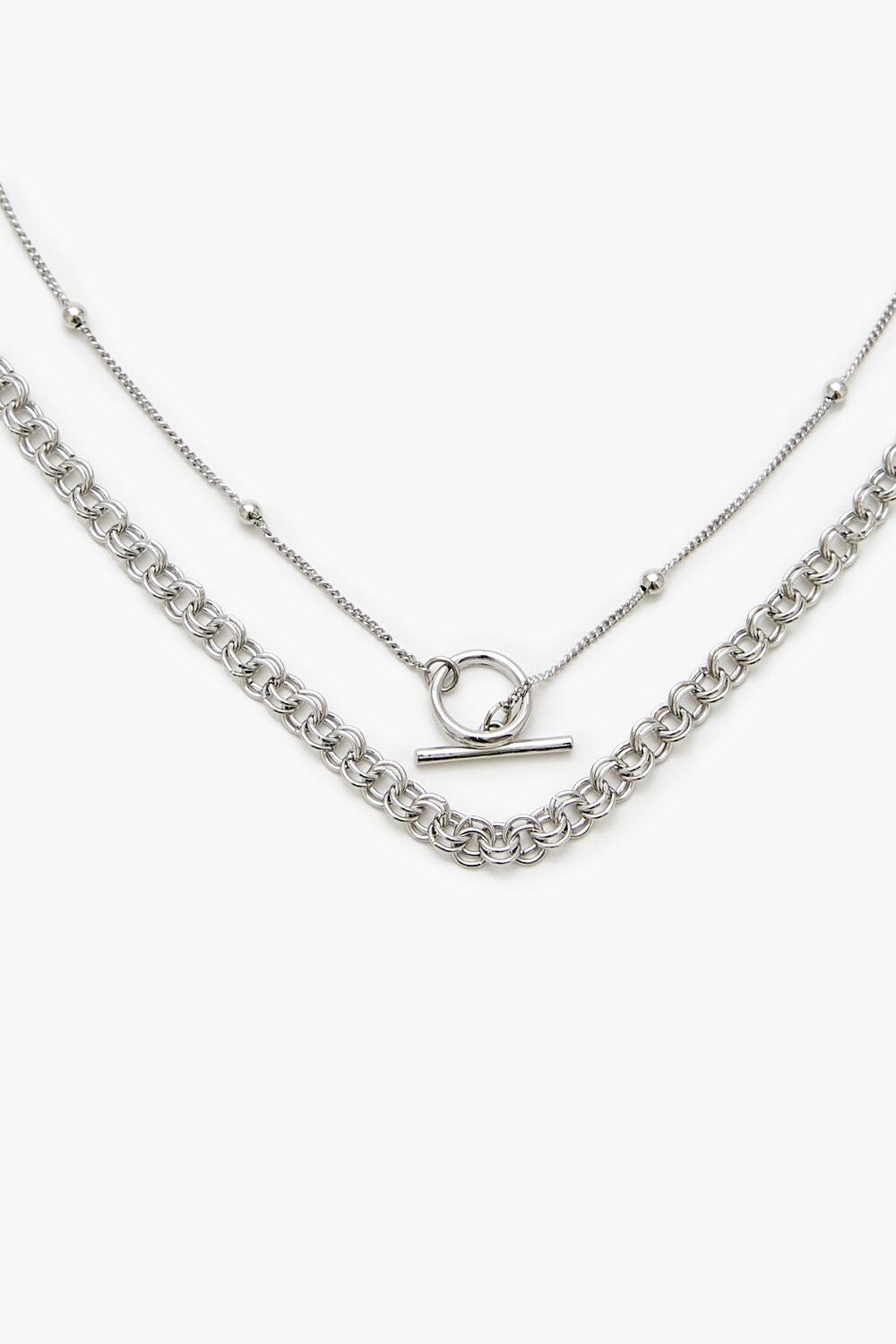 Curb & Ball Chain Necklace Set