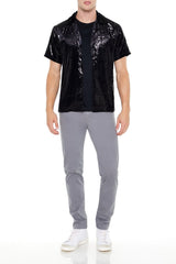 Textured Cuban Collar Shirt