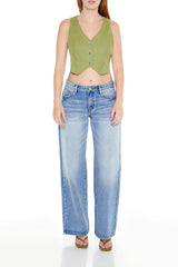 Cropped V-Neck Vest