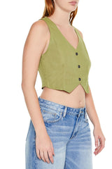 Cropped V-Neck Vest
