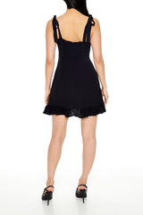 Tie-Strap Sweetheart Mini Dress