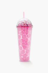 Hello Kitty Glitter Tumbler & Straw Set