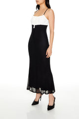 Colorblock Bow Cami Maxi Dress