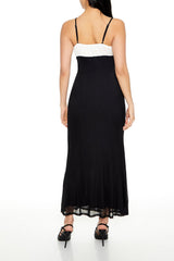 Colorblock Bow Cami Maxi Dress
