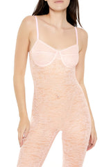 Fitted Sheer Lace Cami Jumpsuit