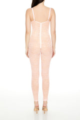 Fitted Sheer Lace Cami Jumpsuit