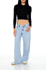 Ribbed Knit Cropped Sweater