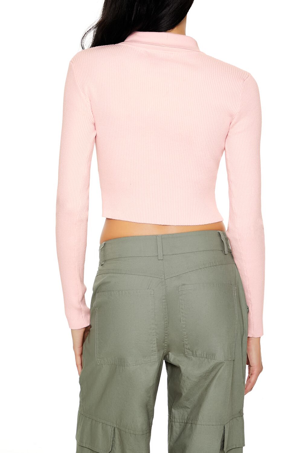 Ribbed Knit Cropped Sweater