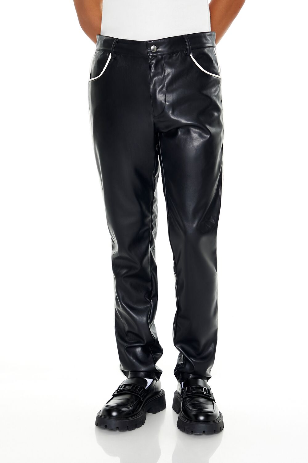 Slim-Fit Faux Leather Pants