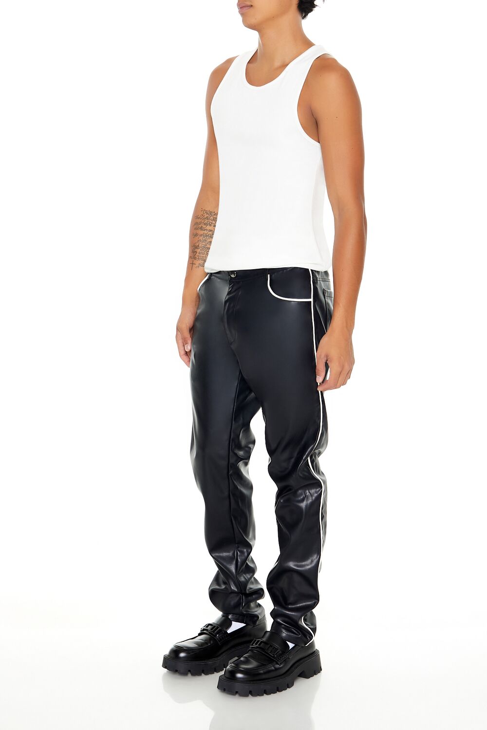 Slim-Fit Faux Leather Pants