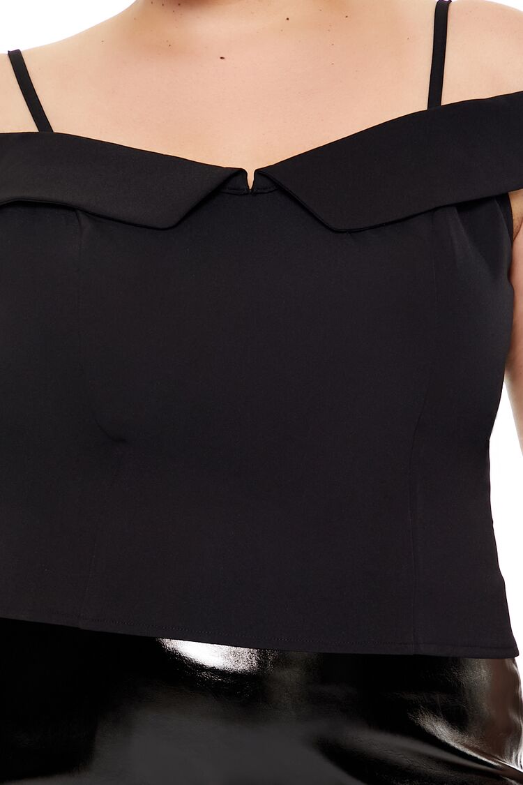 Plus Size Open-Shoulder Top