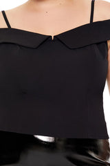 Plus Size Open-Shoulder Top
