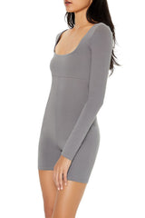 Fitted Long-Sleeve Romper