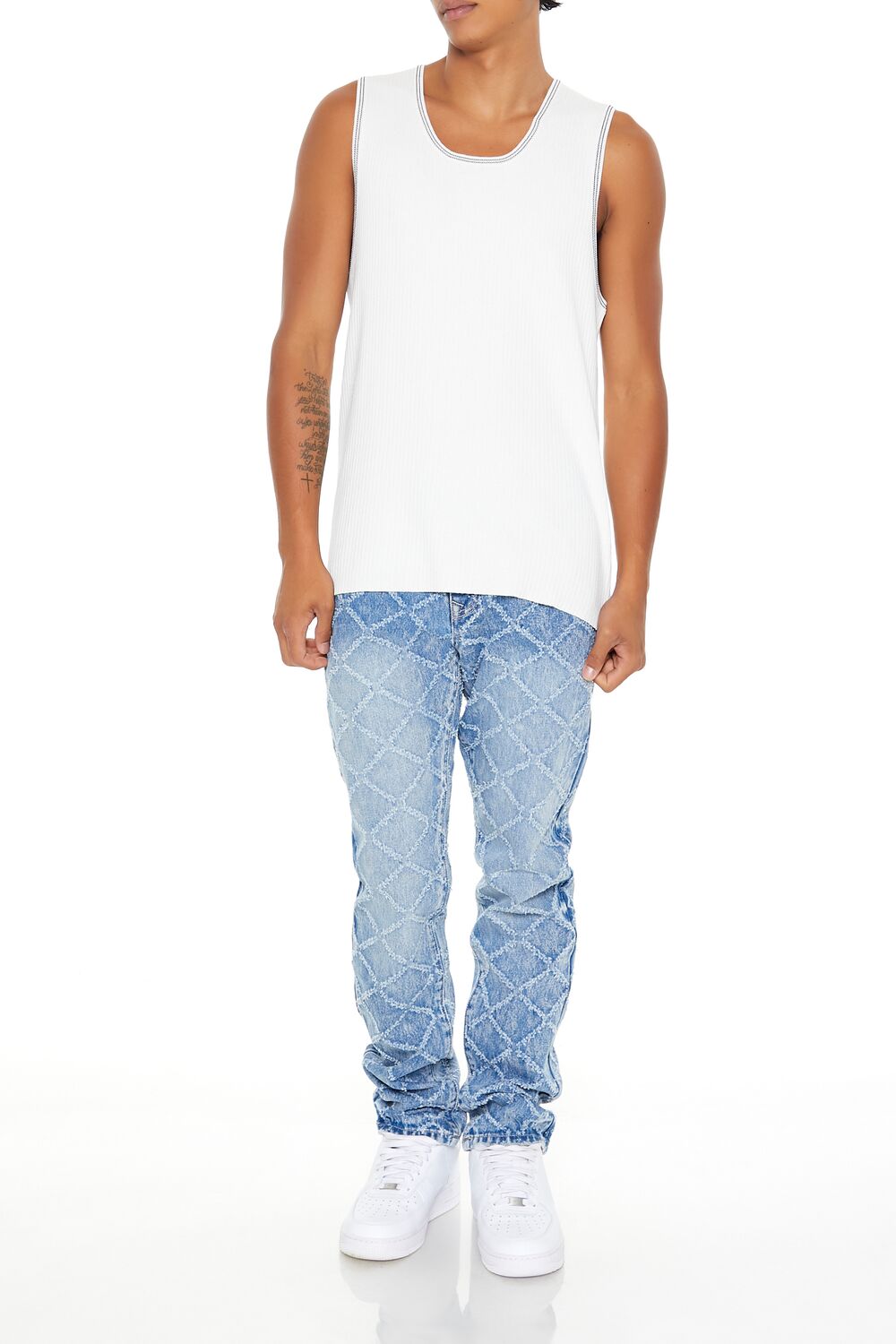 Lattice Slim-Fit Jeans