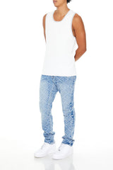 Lattice Slim-Fit Jeans