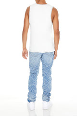 Lattice Slim-Fit Jeans
