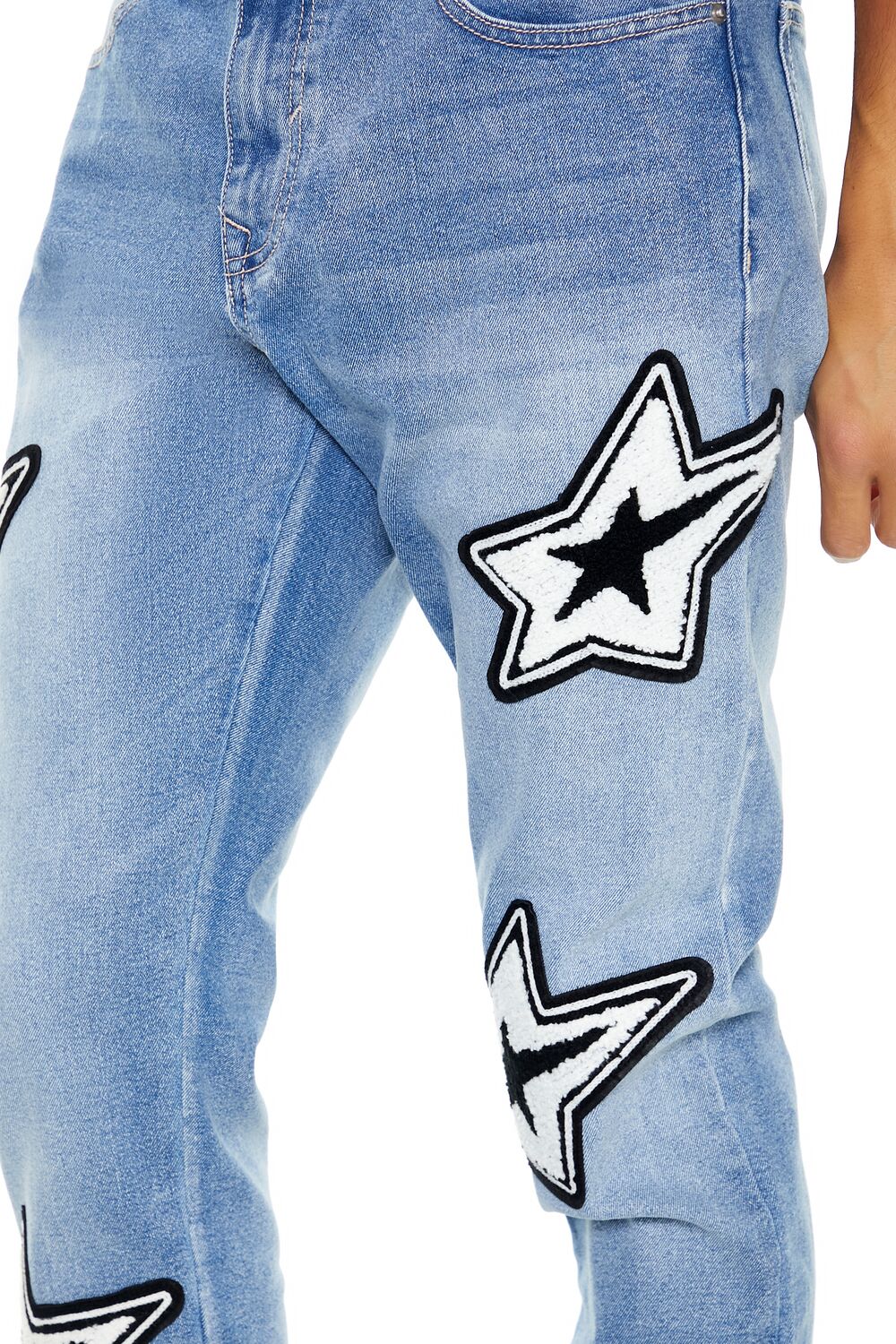 Slim-Fit Star Patch Jeans