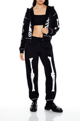 Fleece Skeleton Graphic Joggers