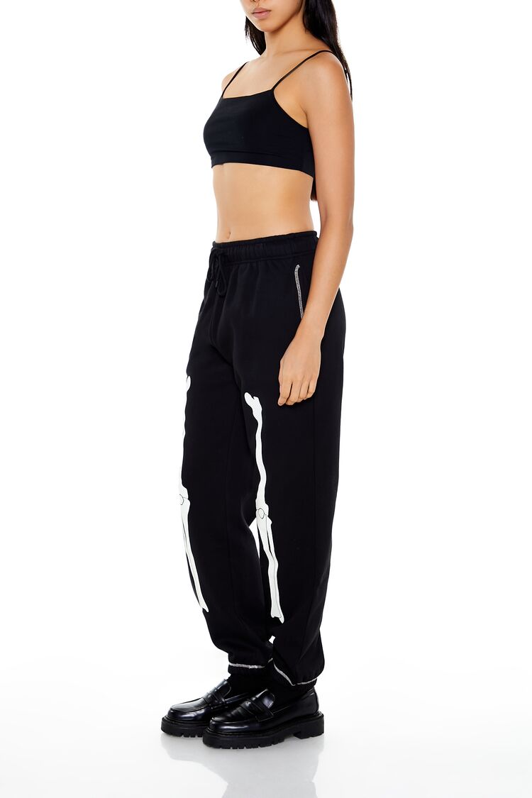 Fleece Skeleton Graphic Joggers