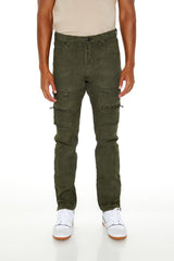 Slim-Fit Mid-Rise Cargo Jeans