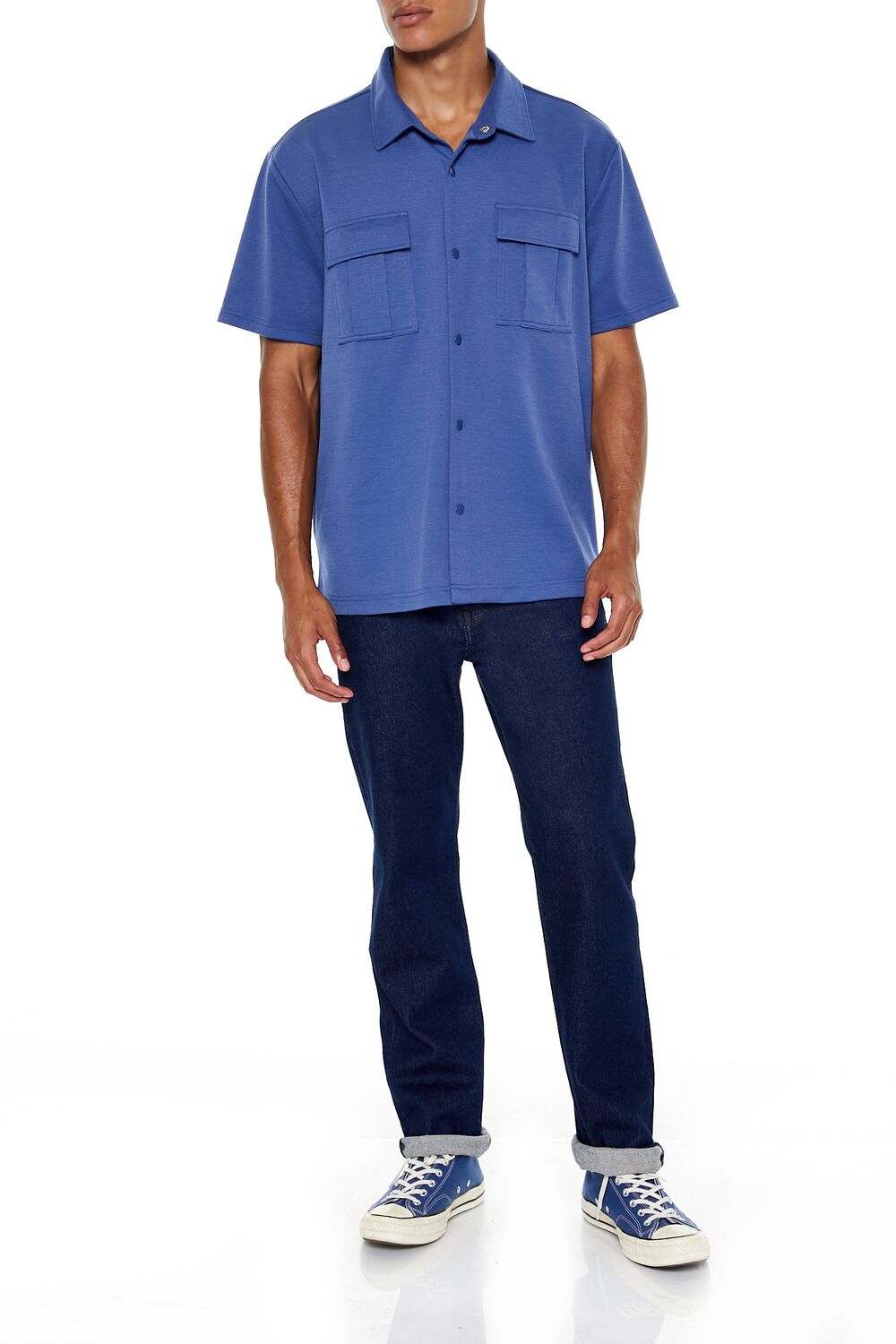 Two-Pocket Button-Front Shirt