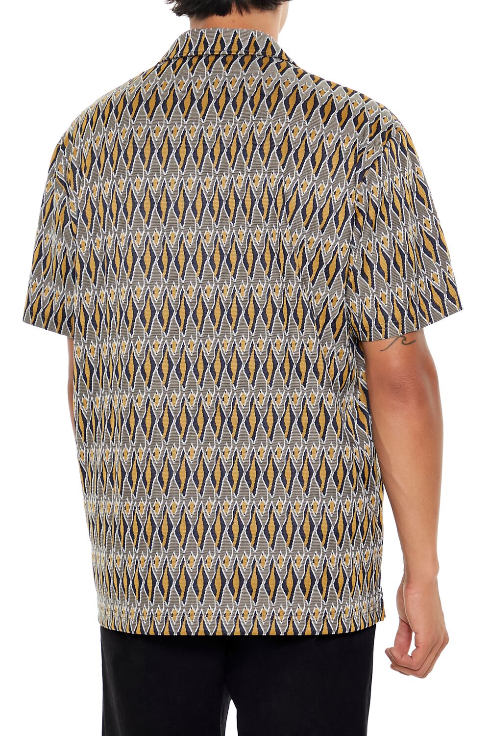 Geo Print Button-Up Shirt