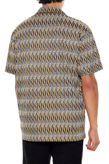 Geo Print Button-Up Shirt
