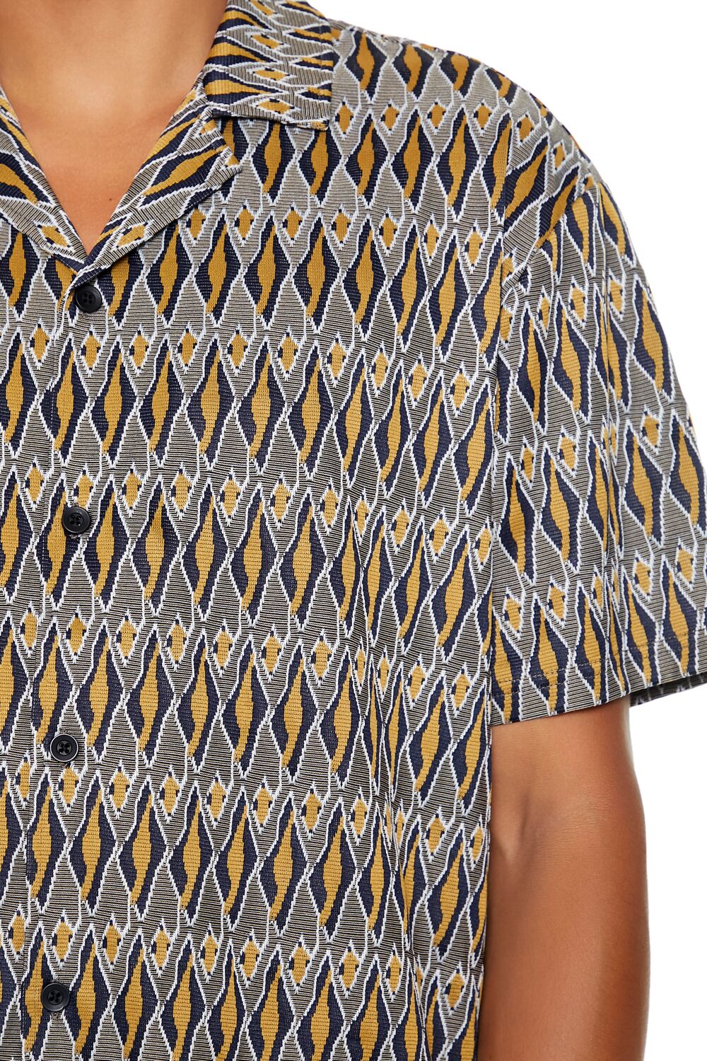 Geo Print Button-Up Shirt