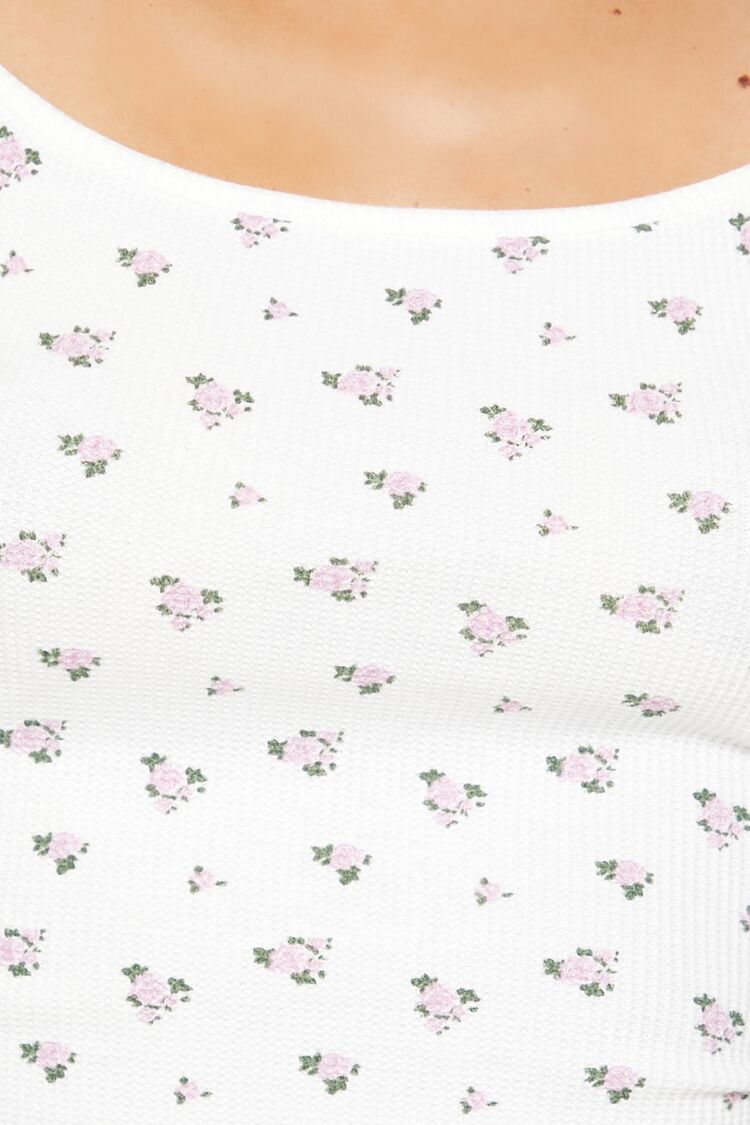 Ditsy Floral Print Cropped Cami