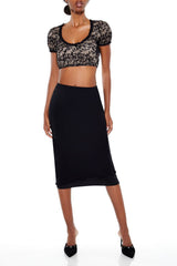 Scalloped Lace Crop Top