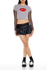 Bite Me Combo Mesh Tee
