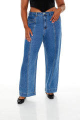 Plus Size High-Rise Straight Jeans