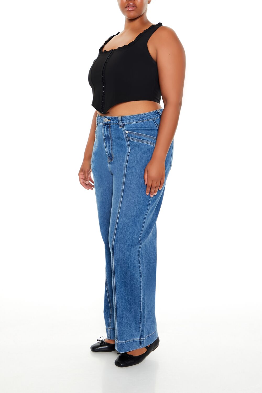 Plus Size High-Rise Straight Jeans