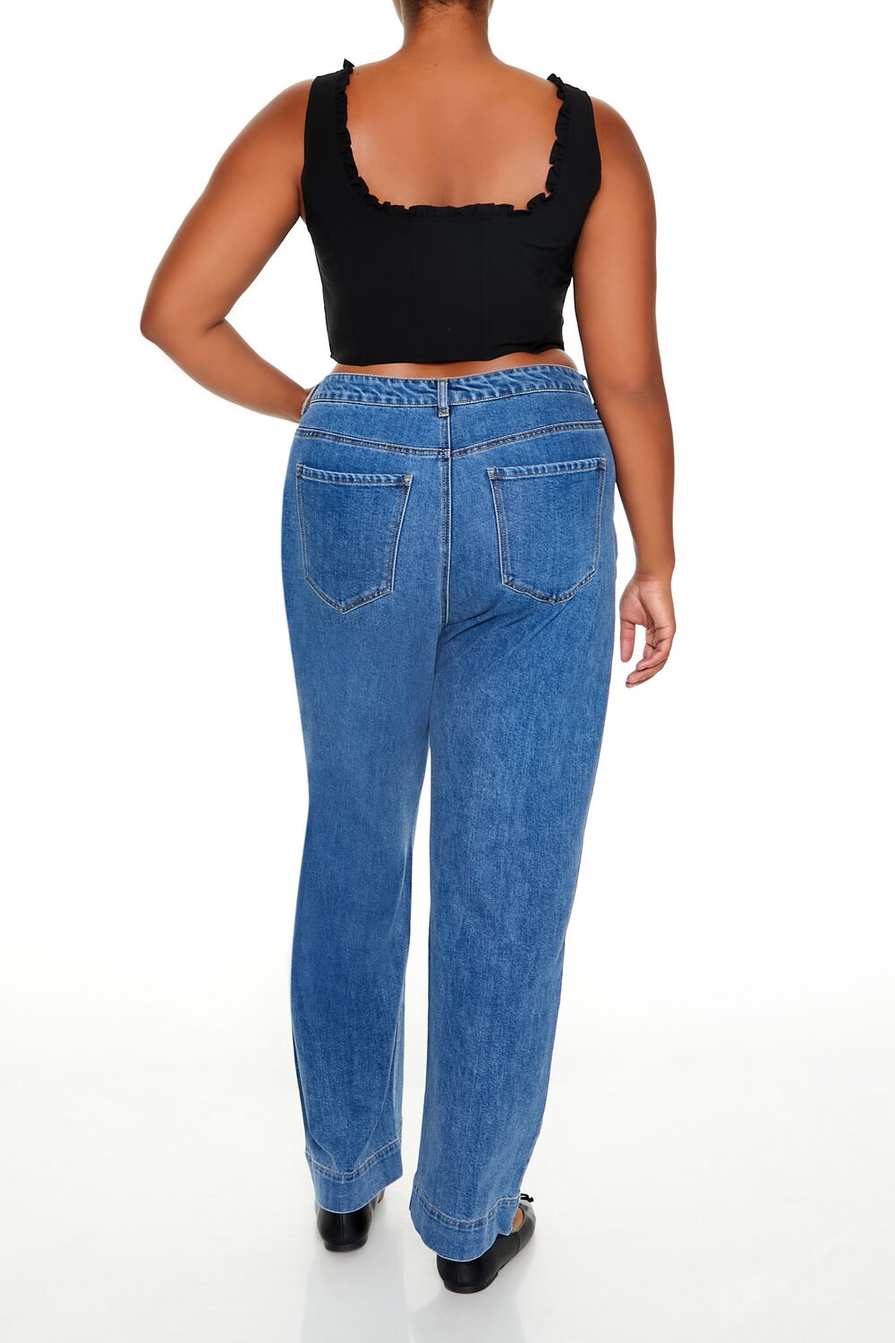 Plus Size High-Rise Straight Jeans