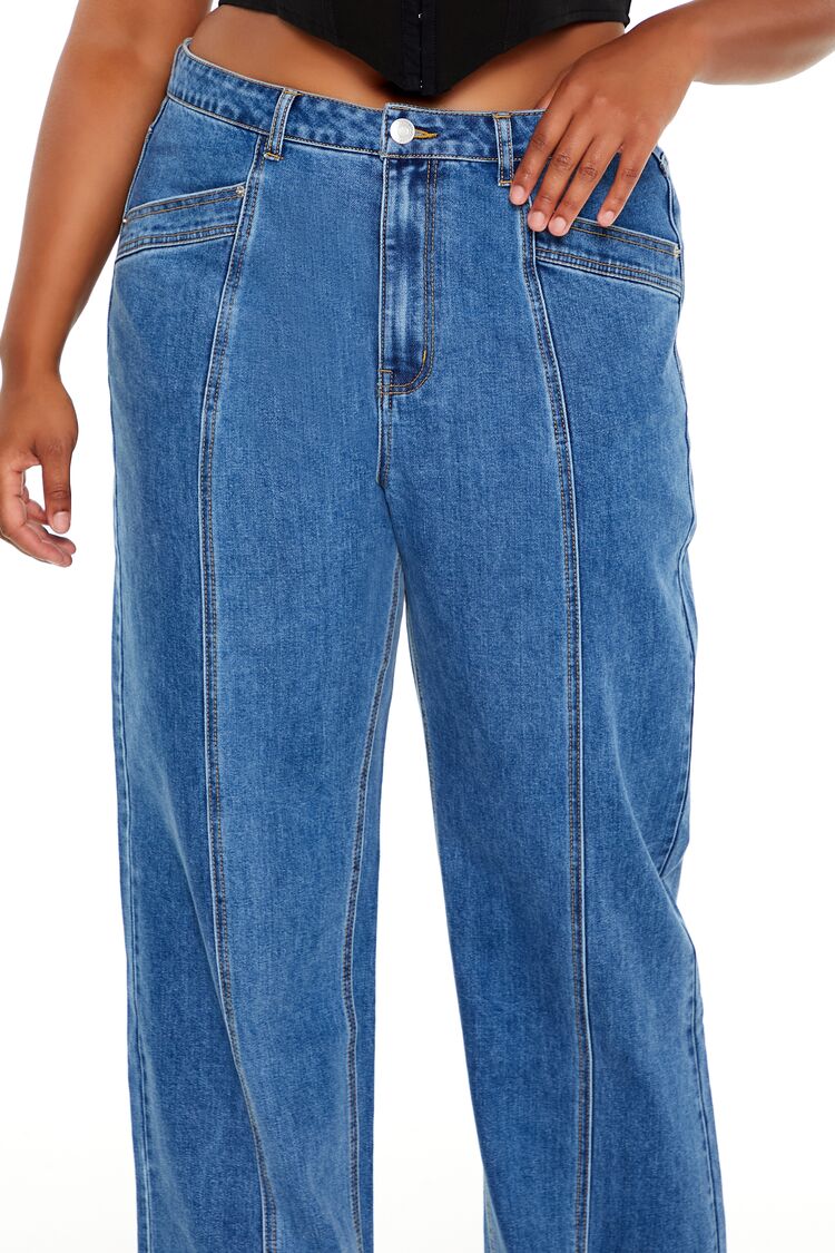 Plus Size High-Rise Straight Jeans