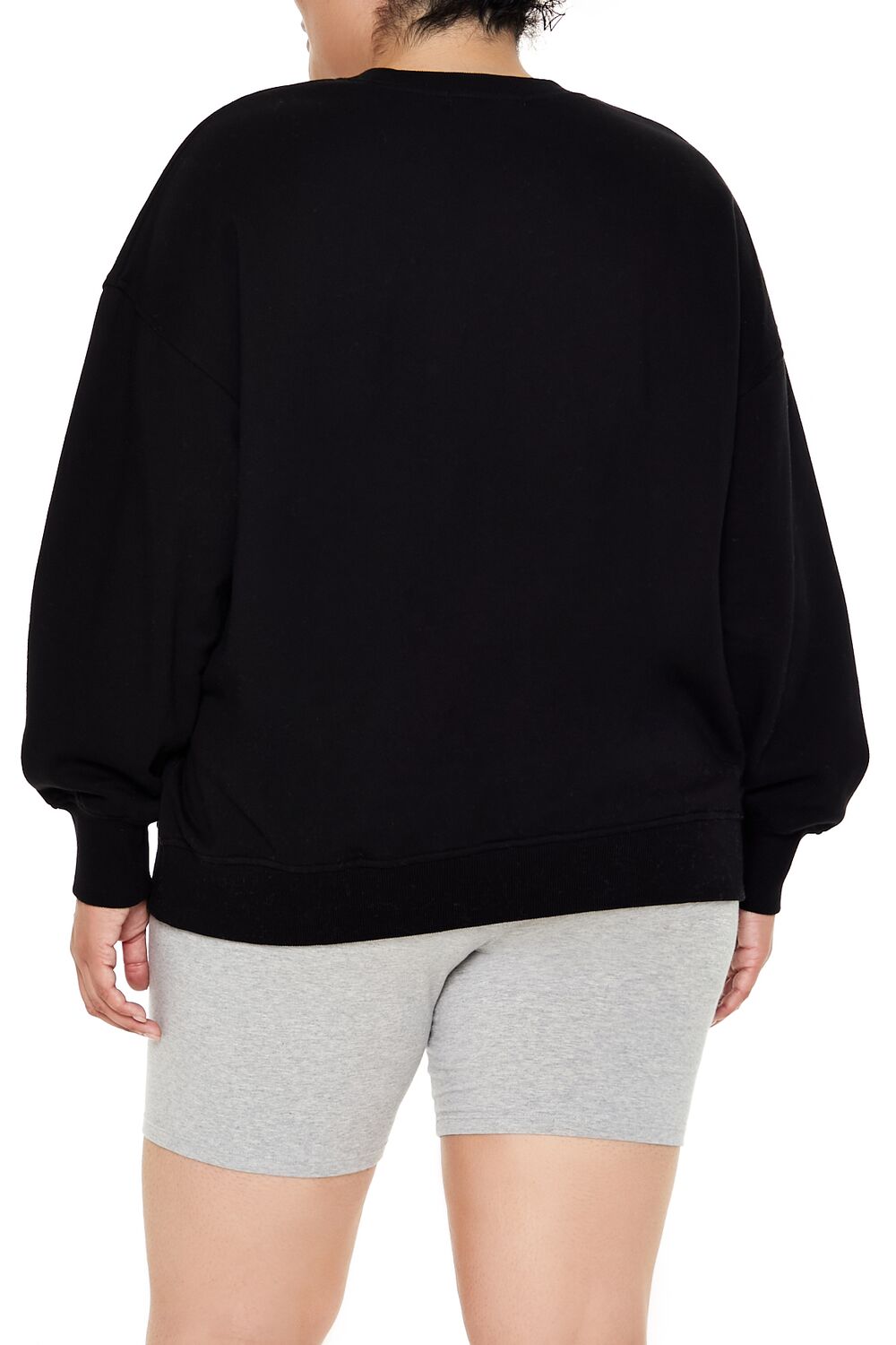Plus Size Embroidered Rose Pullover