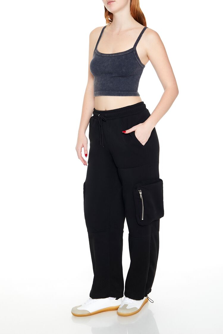 Fleece Toggle Cargo Sweatpants