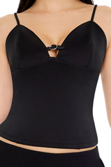 Cropped Buckle-Strap Cami
