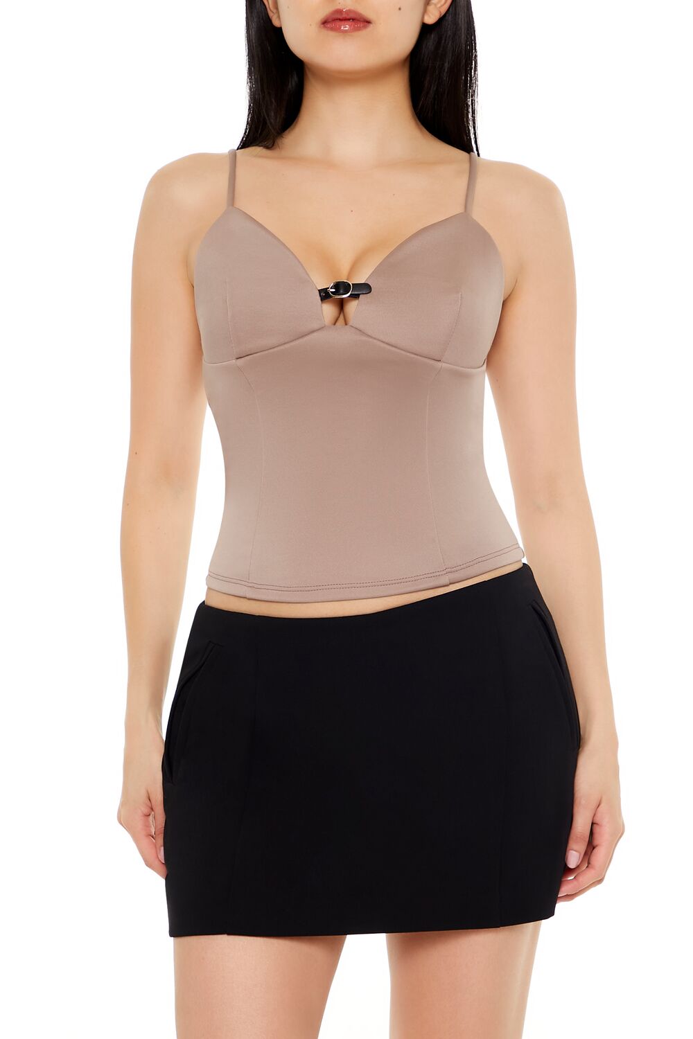 Cropped Buckle-Strap Cami
