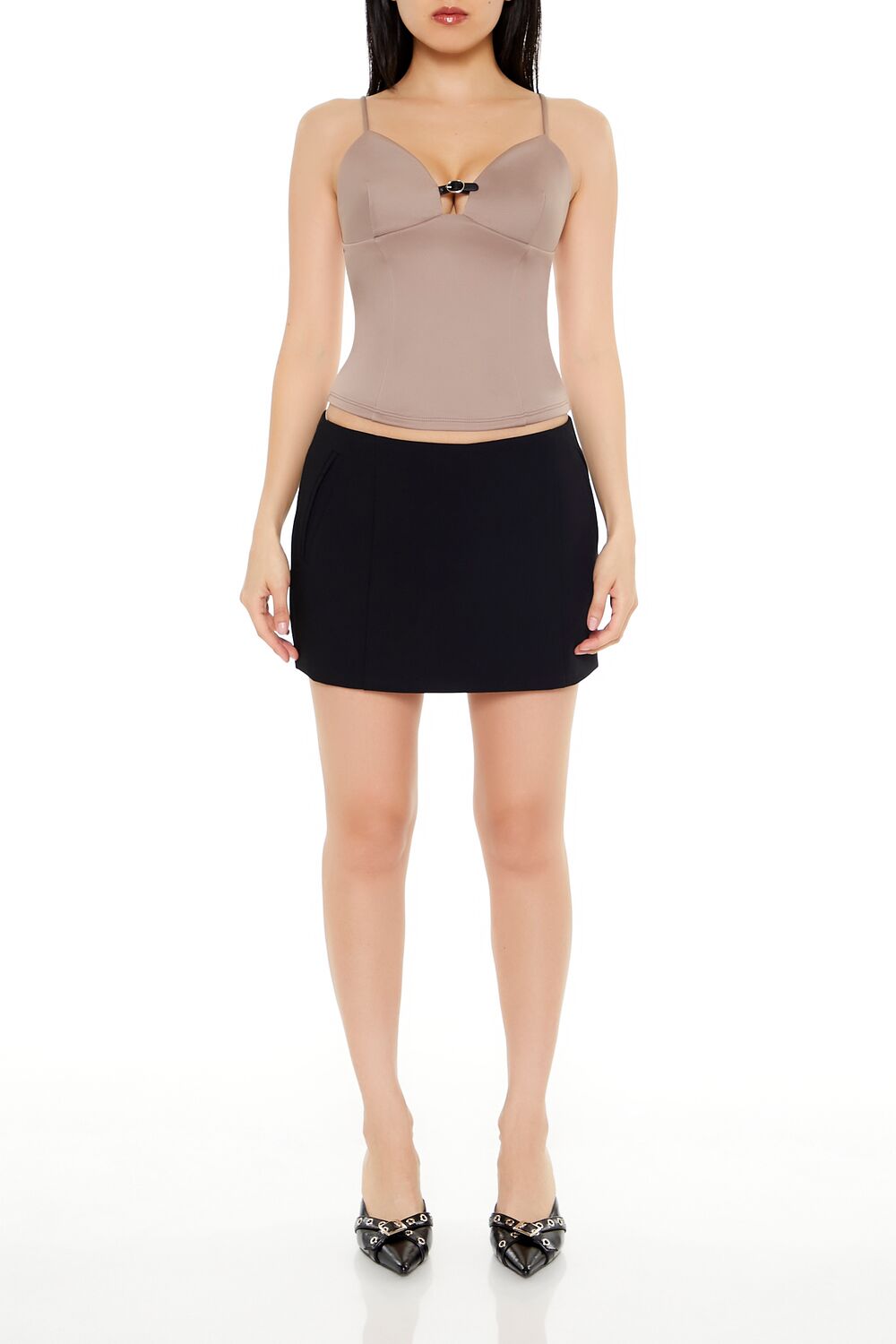 Cropped Buckle-Strap Cami