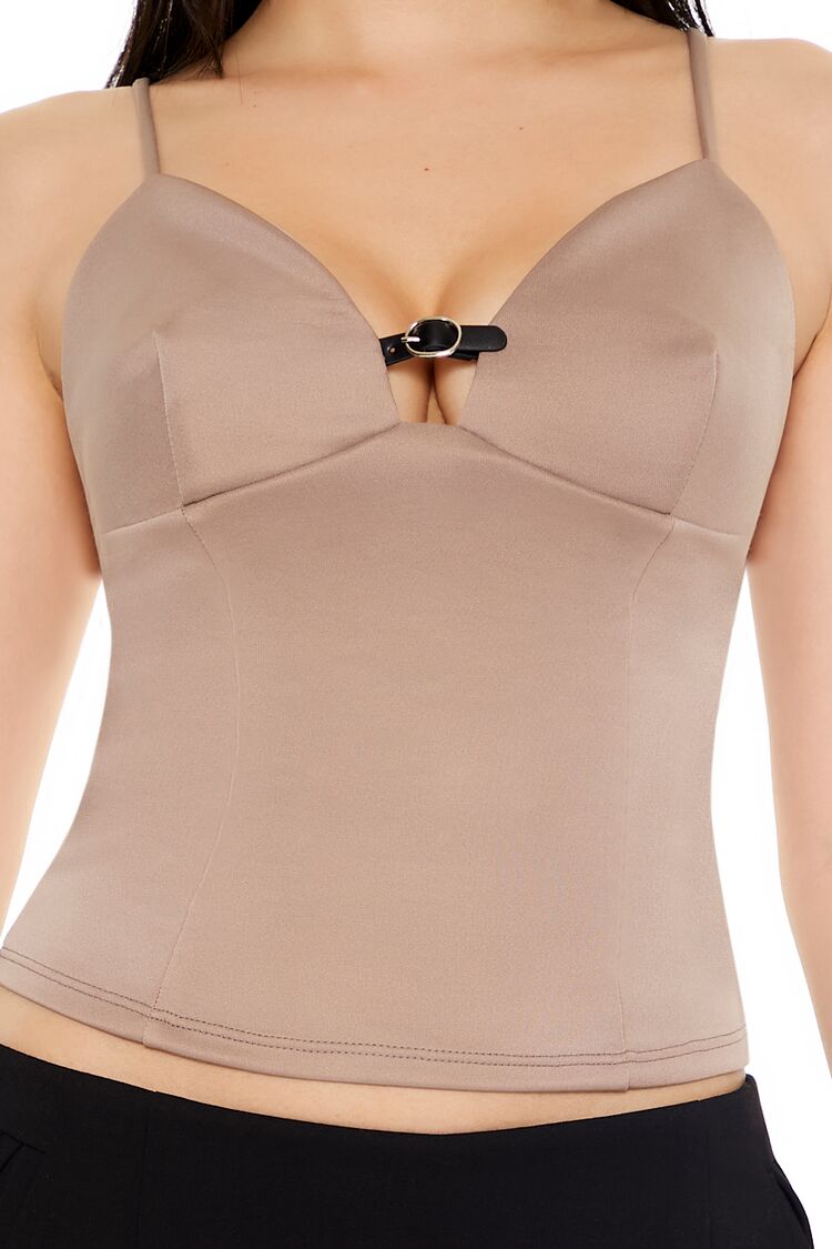Cropped Buckle-Strap Cami