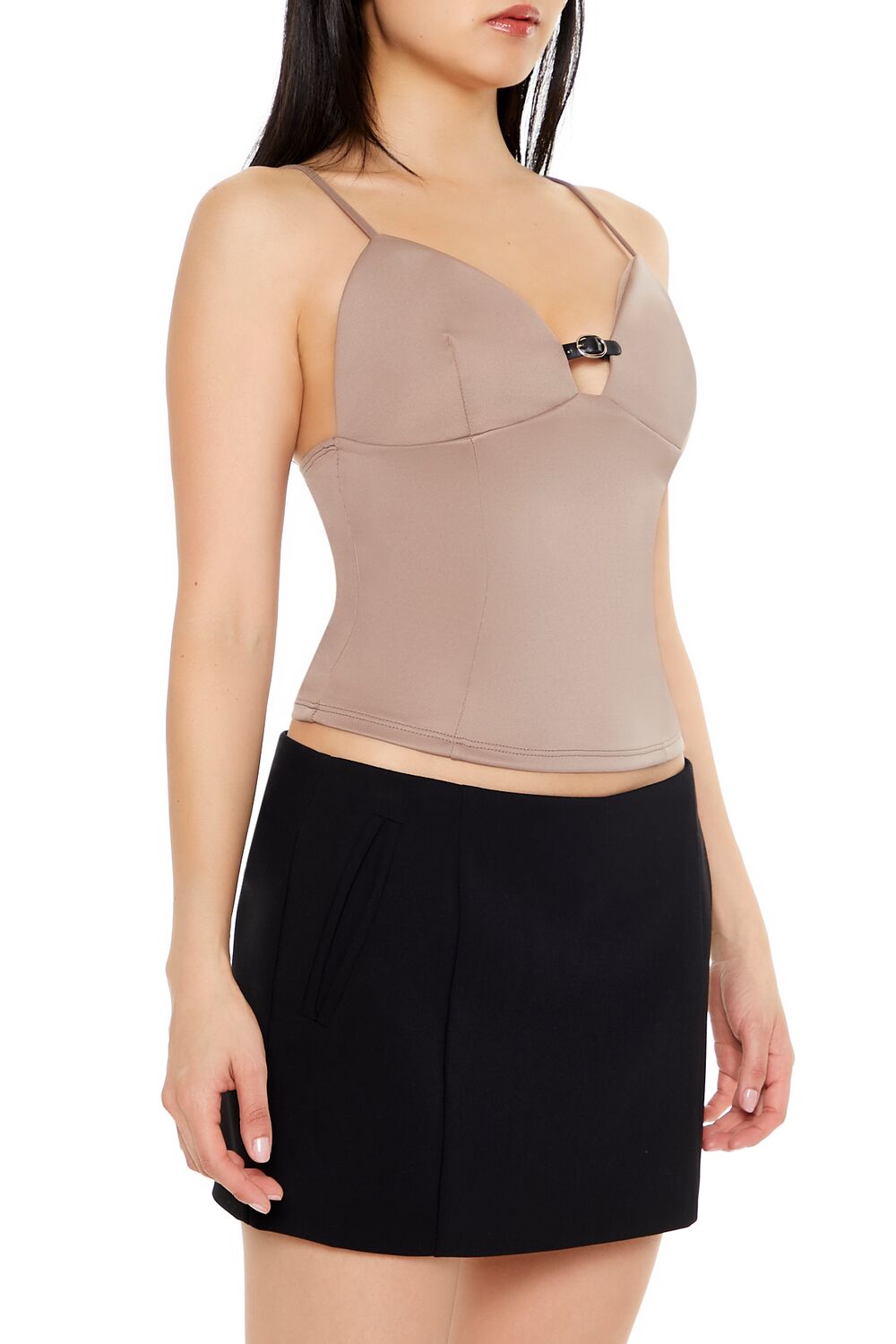 Cropped Buckle-Strap Cami