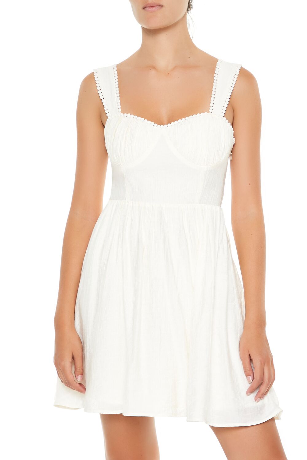 Lace-Up Babydoll Mini Dress