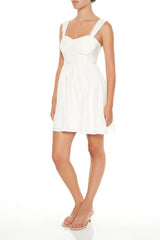 Lace-Up Babydoll Mini Dress