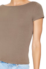 Boat Neck Short-Sleeve Tee