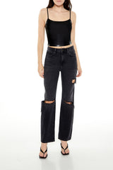 Faux Leather Cropped Cami